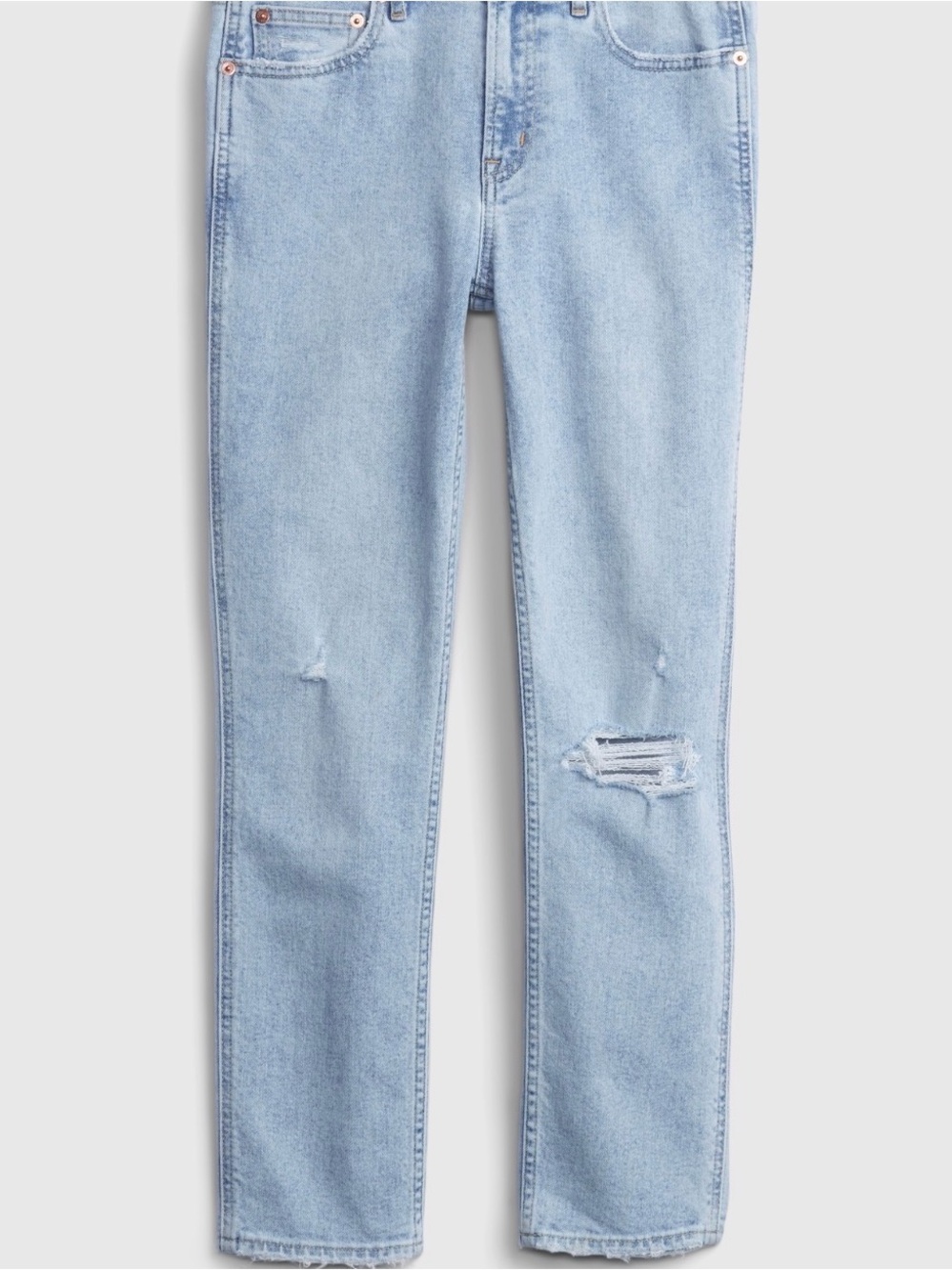 NWT Gap Mid Rise Vintage Slim Ankle Length Light Wash Distressed 30 Long